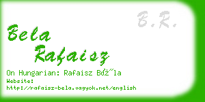bela rafaisz business card